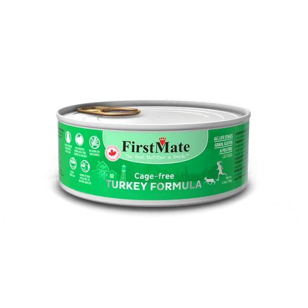 FirstMate Cat Grain Free Cage Free Turkey 5.5oz dry cat food, cat kibble