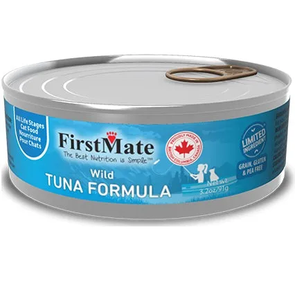 FirstMate Cat Grain Free Tuna 3.2oz adult cat food, best cat food for adults