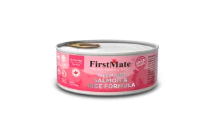 FirstMate Cat Grain Friendly Wild Pacific Salmon & Rice 5.5oz adult cat food, best cat food for adults
