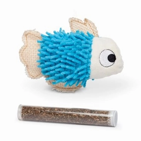 Fish with Catnip Blue interactive cat toys,cat play toys