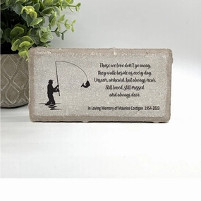Fisherman Memorial Stone - Personalized Sympathy Gift show poultry,grooming poultry