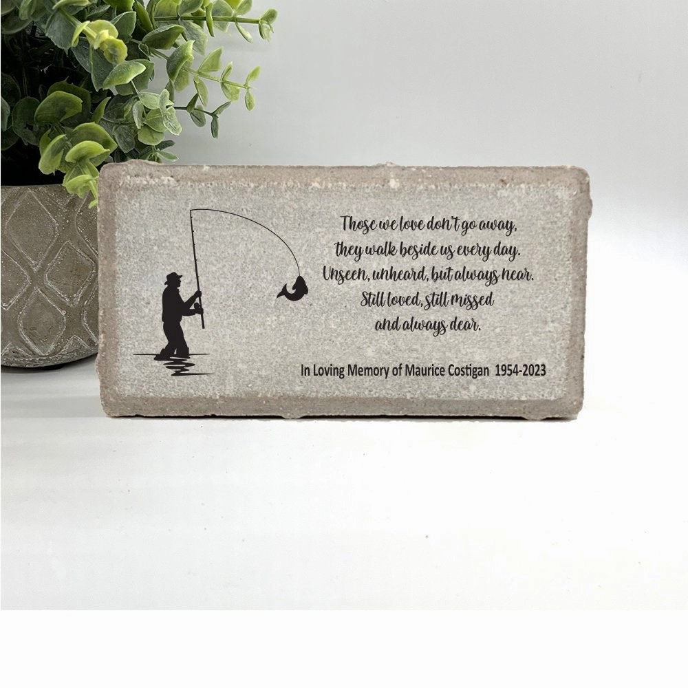 Fisherman Memorial Stone - Personalized Sympathy Gift show poultry,grooming poultry