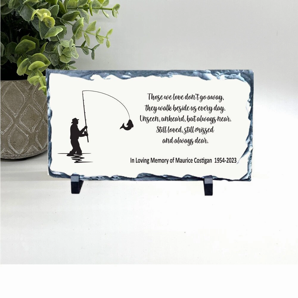 Fisherman Memorial Stone - Personalized Sympathy Gift