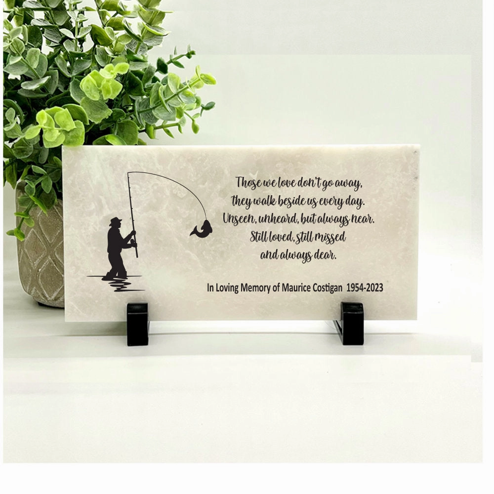 Fisherman Memorial Stone - Personalized Sympathy Gift