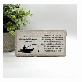 Fisherman's Prayer Memorial Stone show poultry,grooming poultry