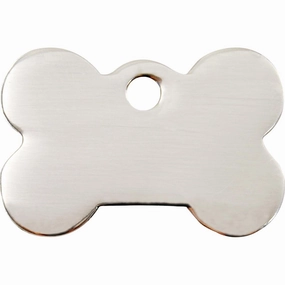 Flat Stainless Steel Bone Dog ID Tag