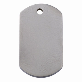 Flat Titanium Rectangle Dog ID Tag
