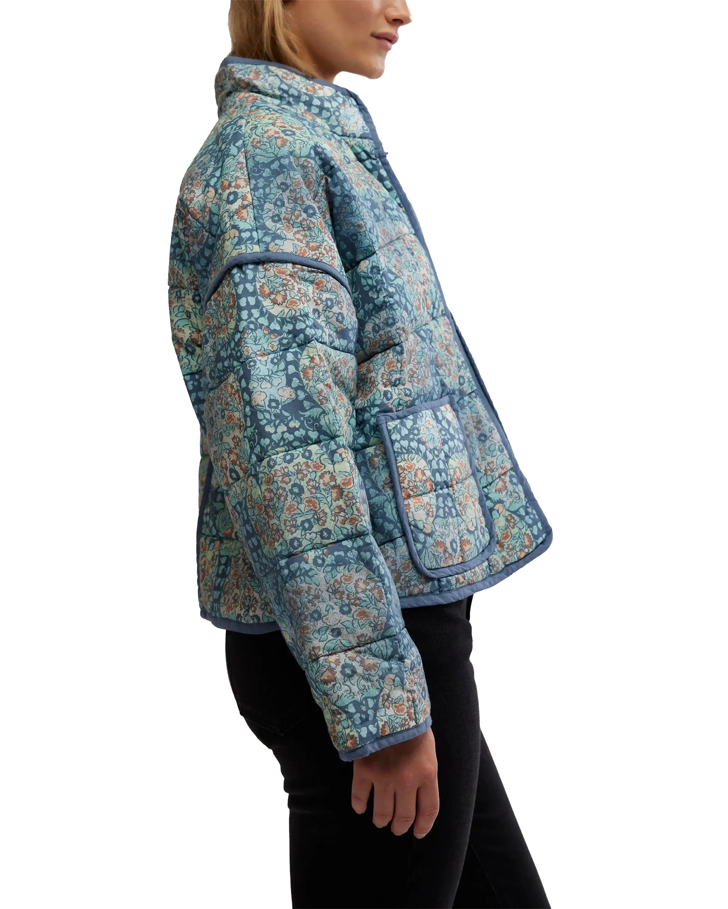 Free People Clothing Chloe Jacket in Husky Combo