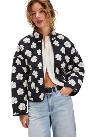 Free People Clothing Chloe Jacket in Night Blooms Combo