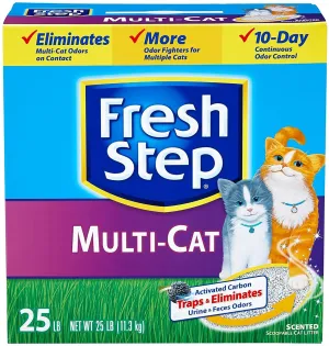 Fresh Step Multi-Cat Scented Litter with Febreze scented cat litter, multi-cat litter
