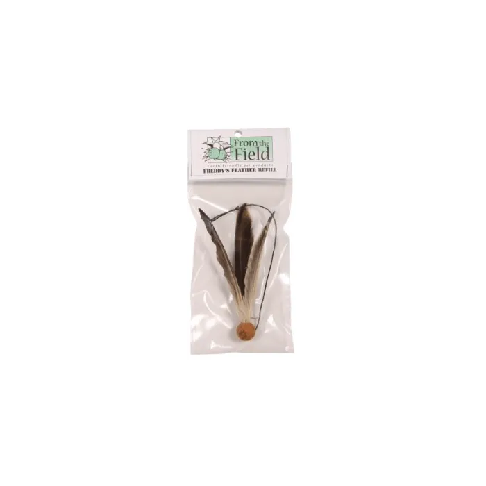 From The Field Freddy's Feather Wand Natural Cat Toy Refill catnip toys, feather wand toy