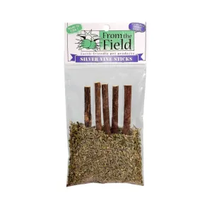 From The Field Silver Vine Sticks In Ultimate Blend Catnip Pouch catnip toys, catnip treats