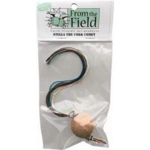 From The Field Stella The Cork Comet Cat Toy catnip toys, feather wand toy