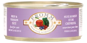 Fromm Cat Beef & Venison Pt 5oz adult cat food, best cat food for adults
