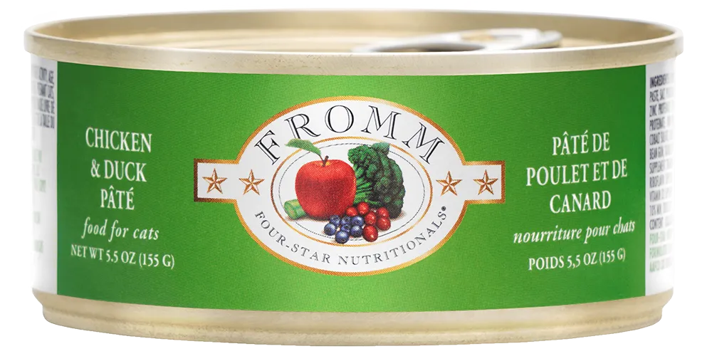 Fromm Cat Chicken & Duck Pt 5oz adult cat food, best cat food for adults