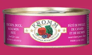 Fromm Cat Chicken, Duck, & Salmon Pt 5oz dry cat food, cat kibble