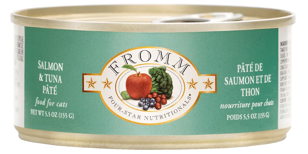Fromm Cat Salmon & Tuna Pt 5oz adult cat food, best cat food for adults