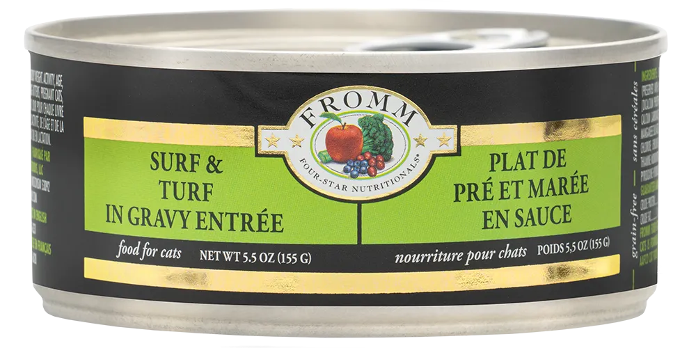 Fromm Cat Surf & Turf  5oz adult cat food, best cat food for adults