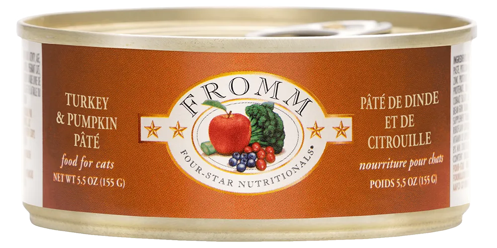 Fromm Cat Turkey & Pumpkin Pt 5oz adult cat food, best cat food for adults
