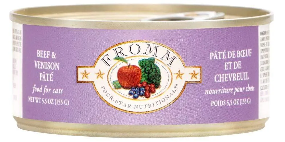 Fromm Four-Star Beef & Venison Pate Canned Cat Food healthy cat food, premium dry cat food