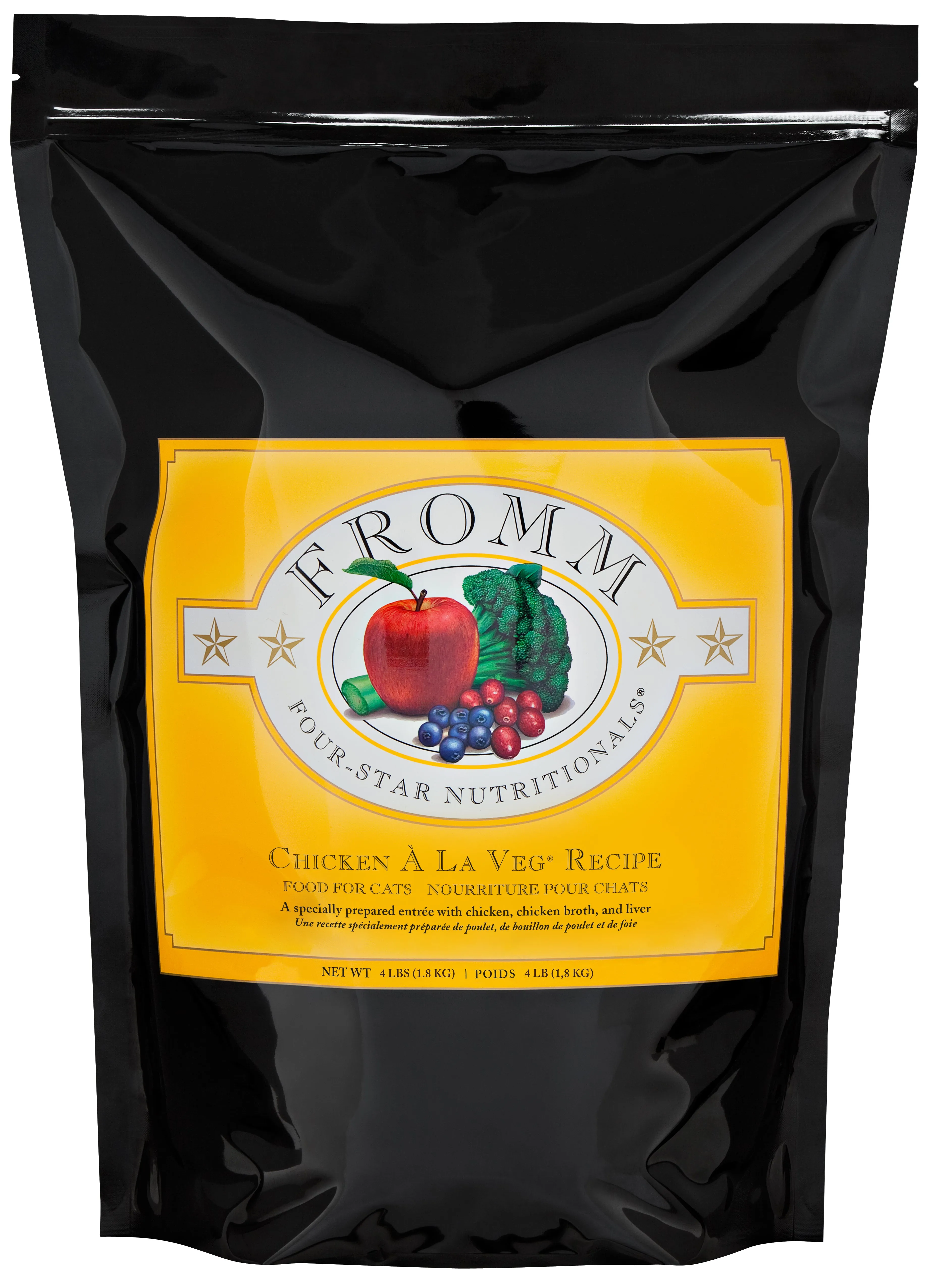 Fromm Four-Star Chicken A La Veg Dry Cat Food indoor dry cat food, healthy cat kibble