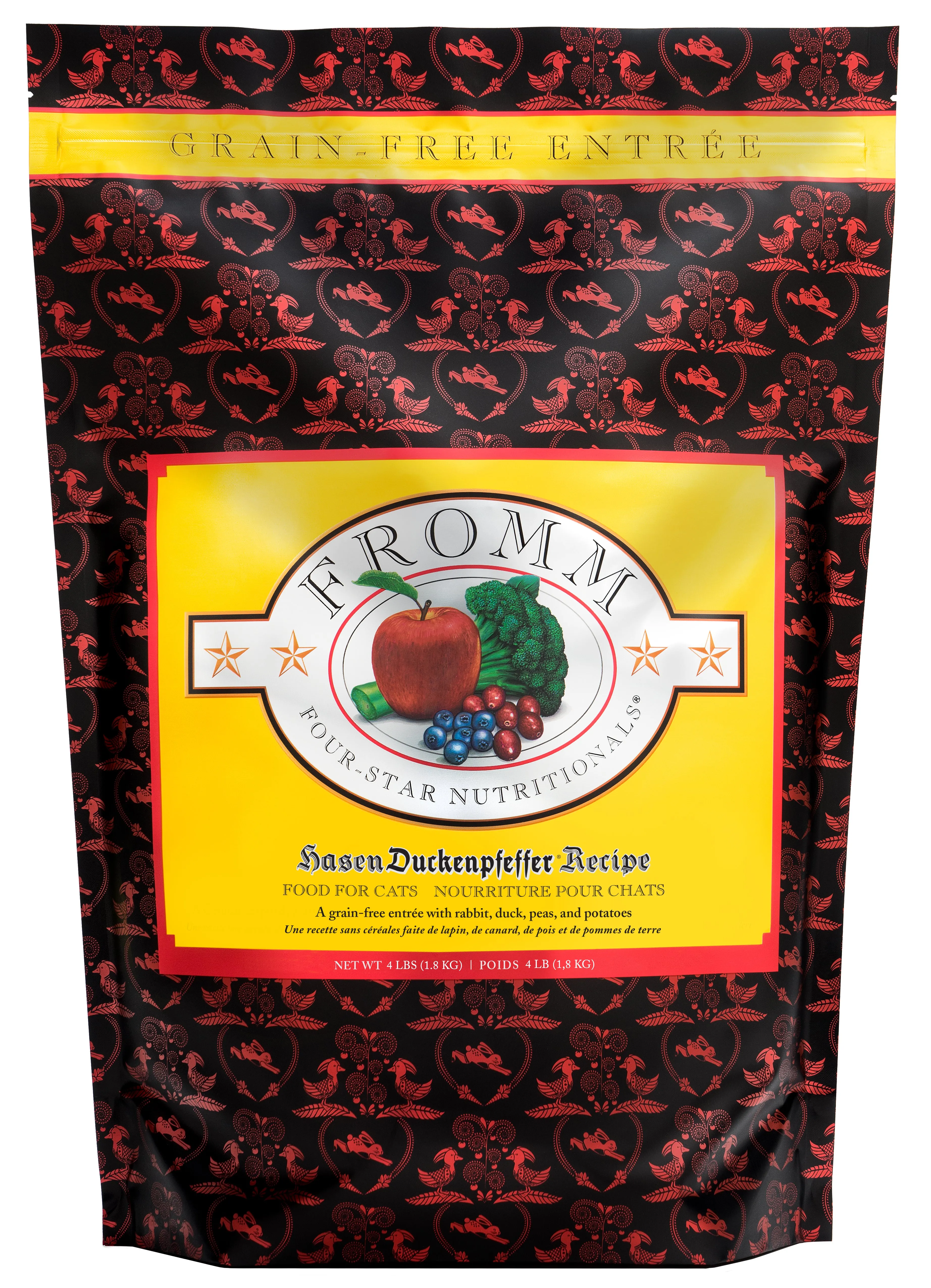 Fromm Four-Star Grain-Free Hasen Duckenpfeffer Dry Cat Food grain free cat food, no grain dry cat food