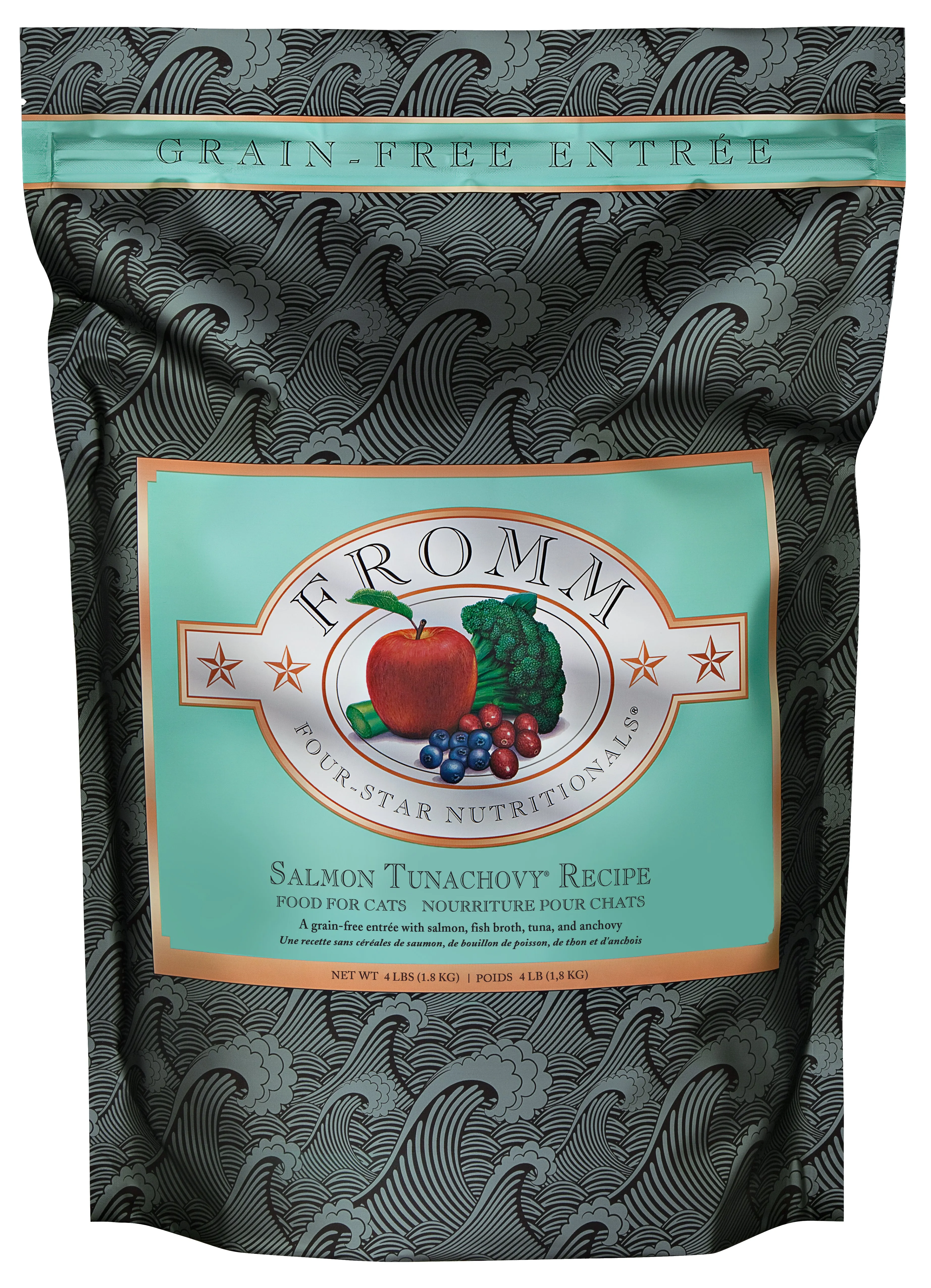 Fromm Four-Star Grain-Free Salmon Tunachovy Recipe Dry Cat Food healthy cat food, premium dry cat food