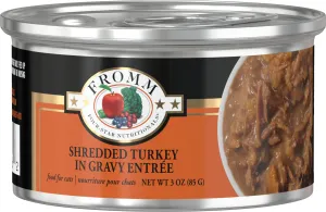 Fromm Four-Star Grain-Free Shredded Turkey in Gravy Canned Cat Food wet cat food, canned cat food