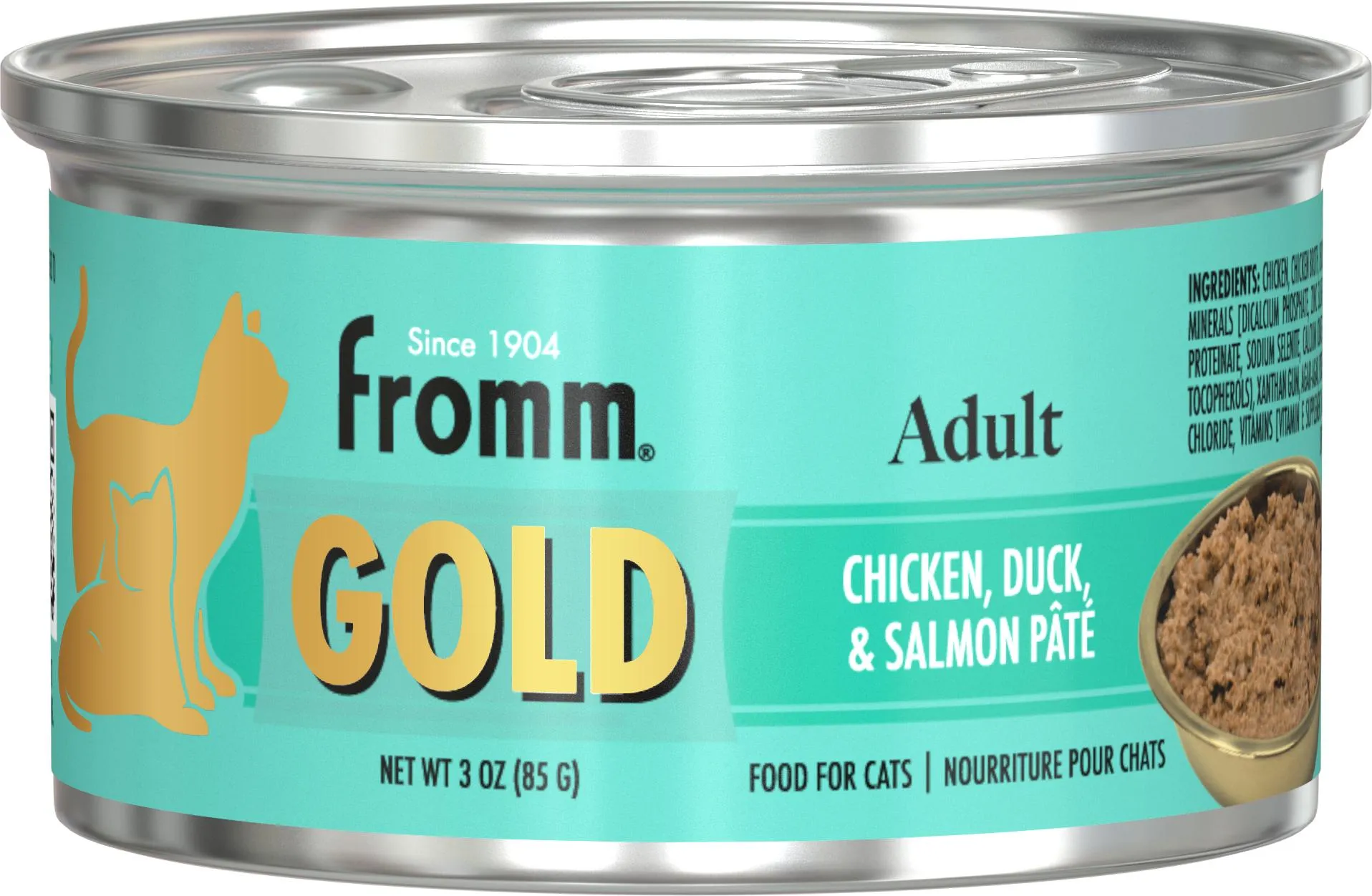 Fromm Gold Chicken, Duck & Salmon Pate Canned Cat Food wet cat food, canned cat food