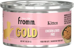 Fromm Gold Kitten Chicken & Duck Pate Canned Cat Food kitten dry food, kitten wet food
