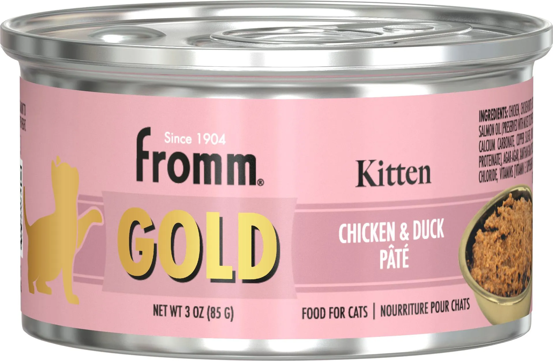 Fromm Gold Kitten Chicken & Duck Pate Canned Cat Food kitten dry food, kitten wet food