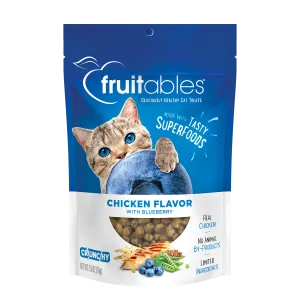 Fruitables Crunchy Chicken Flavor with Blueberry Cat Treats 70g cat treats, natural cat treats