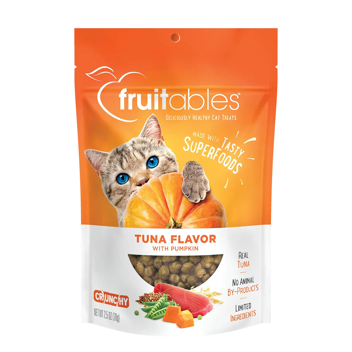 Fruitables Crunchy Tuna Flavor with Pumpkin Cat Treats 70g cat treats, natural cat treats