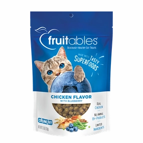 Fruitables Crunchy Chicken Flavor with Blueberry Cat Treats 70g adult cat food, best cat food for adults