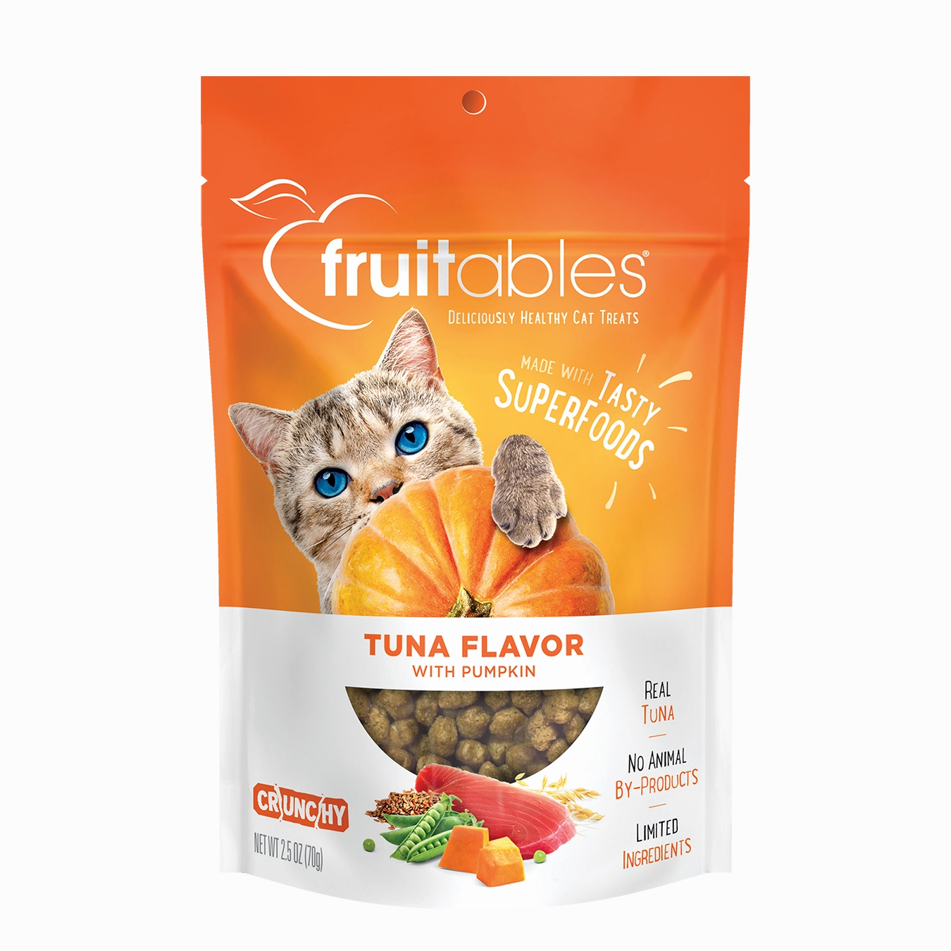 Fruitables Crunchy Tuna Flavor with Pumpkin Cat Treats 70g adult cat food, best cat food for adults