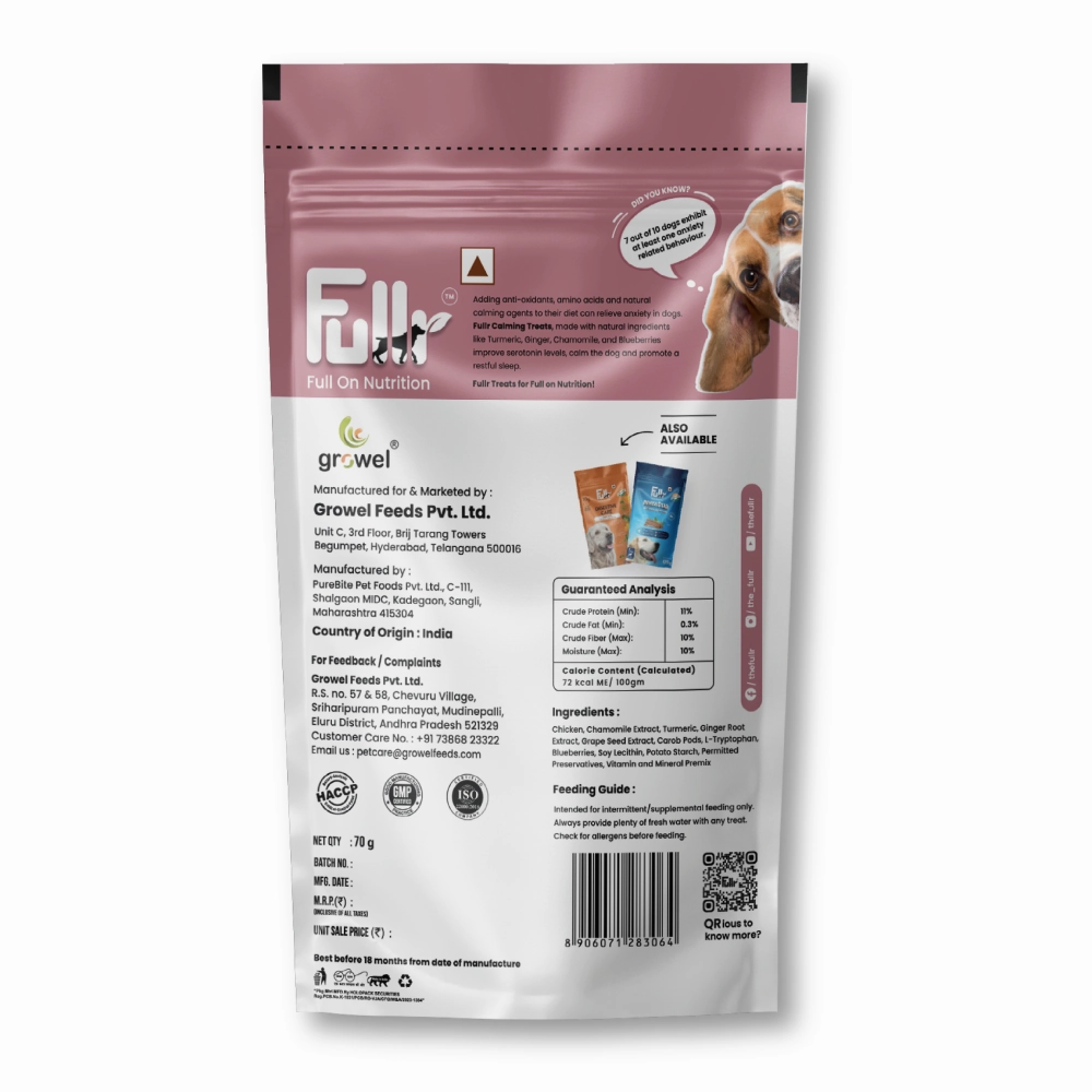 Fullr Anxiety Relief Calming Cold Pressed Dog Treats
