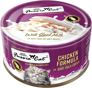 Fussie Cat Chicken in Goat Milk Gravy Shredded Canned Cat Food wet cat food, canned cat food