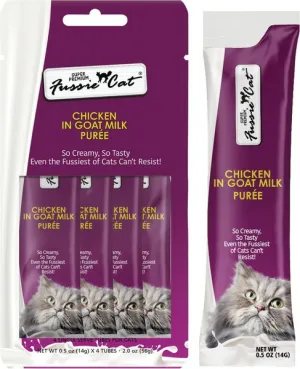 Fussie Cat Chicken in Goat Milk Puree Lickable Cat Treats cat treats, soft cat treats