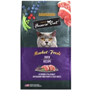 Fussie Cat Duck 10lb dry cat food, cat kibble