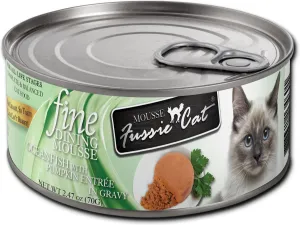 Fussie Cat Fine Dining Mousse Oceanfish with Pumpkin Entree Canned Cat Food healthy cat food, premium dry cat food