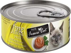 Fussie Cat Fine Dining Pate Chicken with Lamb Entre Canned Cat Food healthy cat food, premium dry cat food