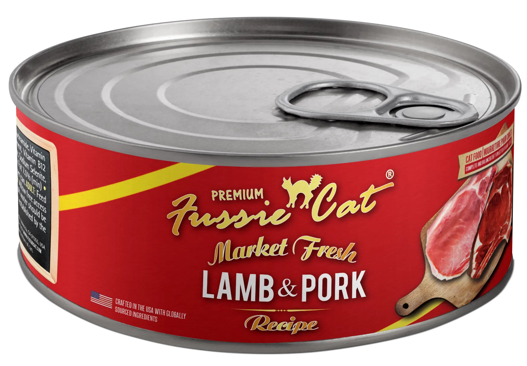 Fussie Cat Market Fresh Can - Pork & Lamb 5.5oz dry cat food, cat kibble