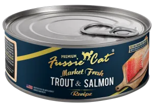 Fussie Cat Market Fresh Can - Trout & Salmon 5.5oz dry cat food, cat kibble
