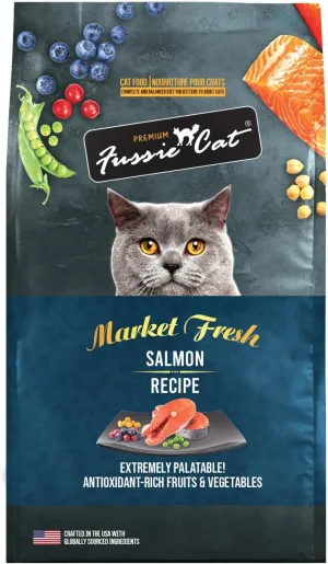 Fussie Cat Market Fresh Grain Free Salmon Recipe Dry Cat Food indoor dry cat food, healthy cat kibble