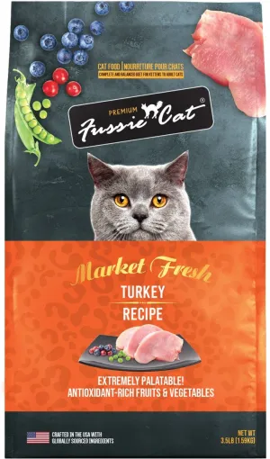 Fussie Cat Market Fresh Grain Free Turkey Recipe Dry Cat Food grain free cat food, no grain dry cat food