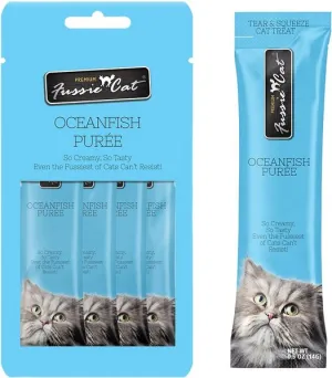 Fussie Cat Ocean Fish Puree Lickable Cat Treats cat treats, soft cat treats