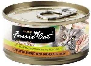 Fussie Cat Premium Grain Free Tuna with Smoked Tuna in Aspic Canned Cat Food grain free cat food, no grain dry cat food