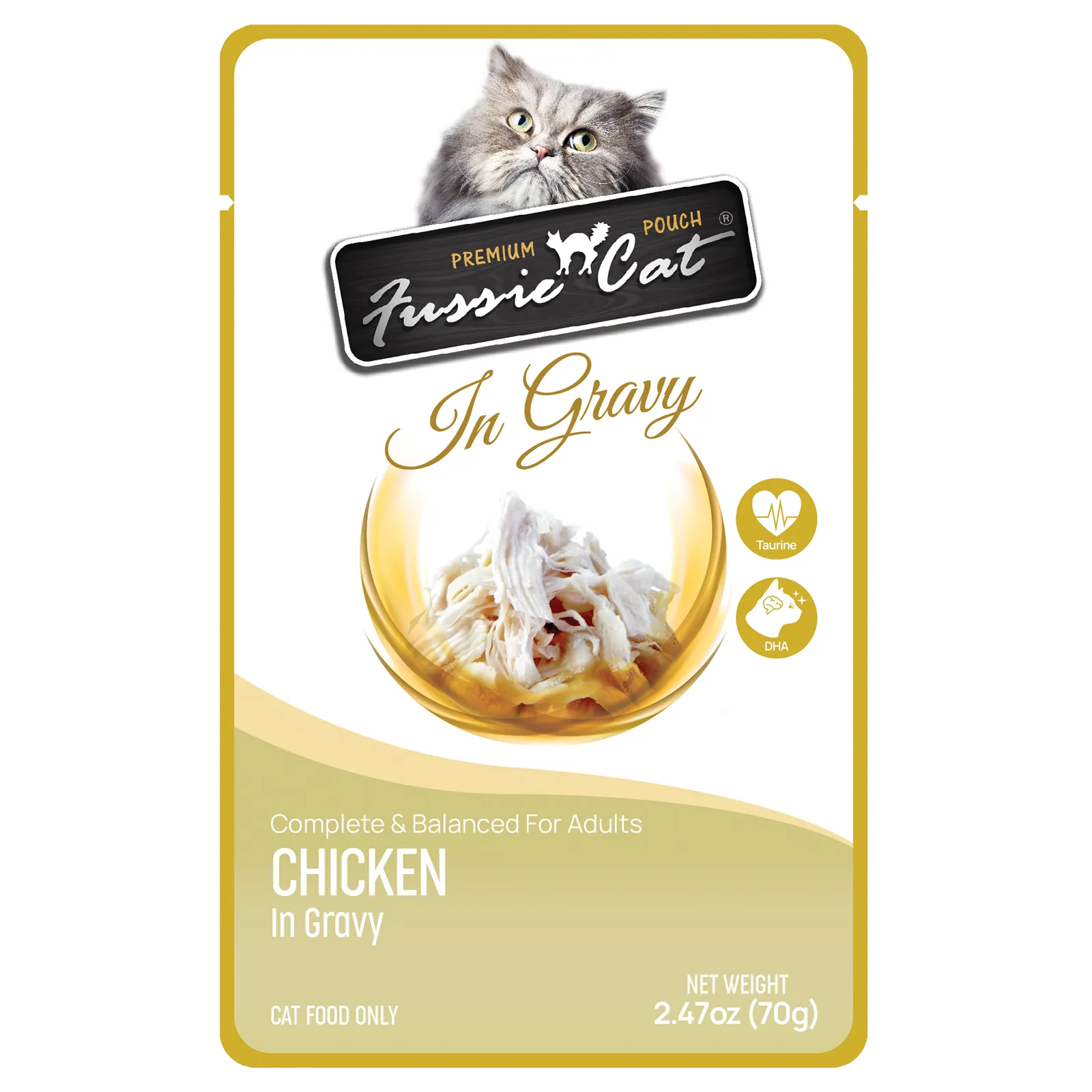Fussie Cat Premium Pouch Chicken in Gravy Cat Food healthy cat food, premium dry cat food