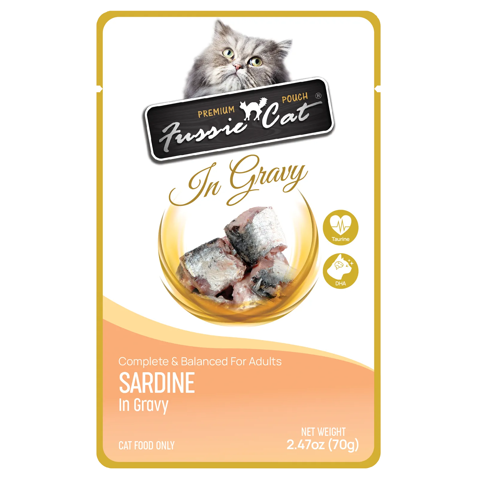 Fussie Cat Premium Pouch Sardine in Gravy Cat Food healthy cat food, premium dry cat food