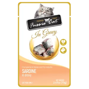 Fussie Cat Premium Pouch Sardine in Gravy Cat Food healthy cat food, premium dry cat food